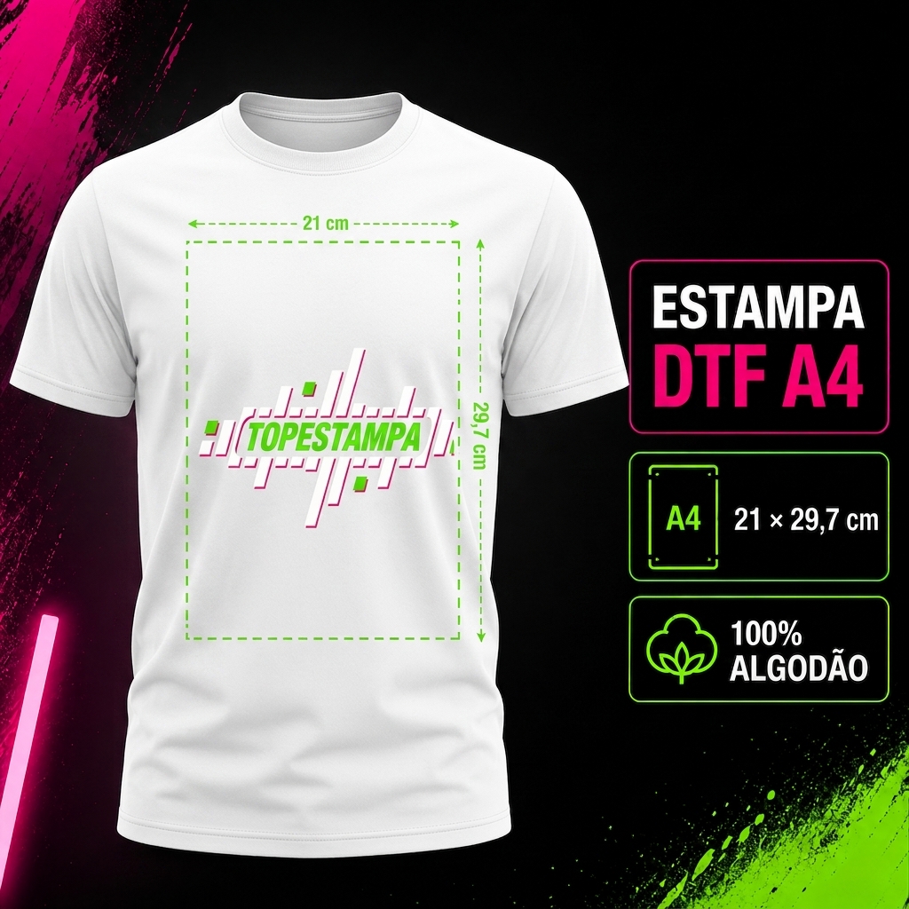 camiseta 100% algodão + estampa dtf a4 camiseta 100% algodão + estampa dtf a4