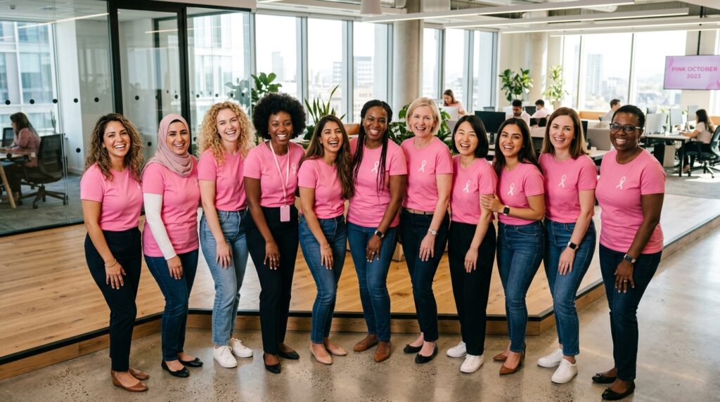 Outubro Rosa na empresa: 5 ideias de estampas para a camiseta da sua equipe apoiar a causa